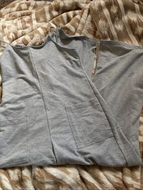 Light Gray Jumpsuit with Front Pockets